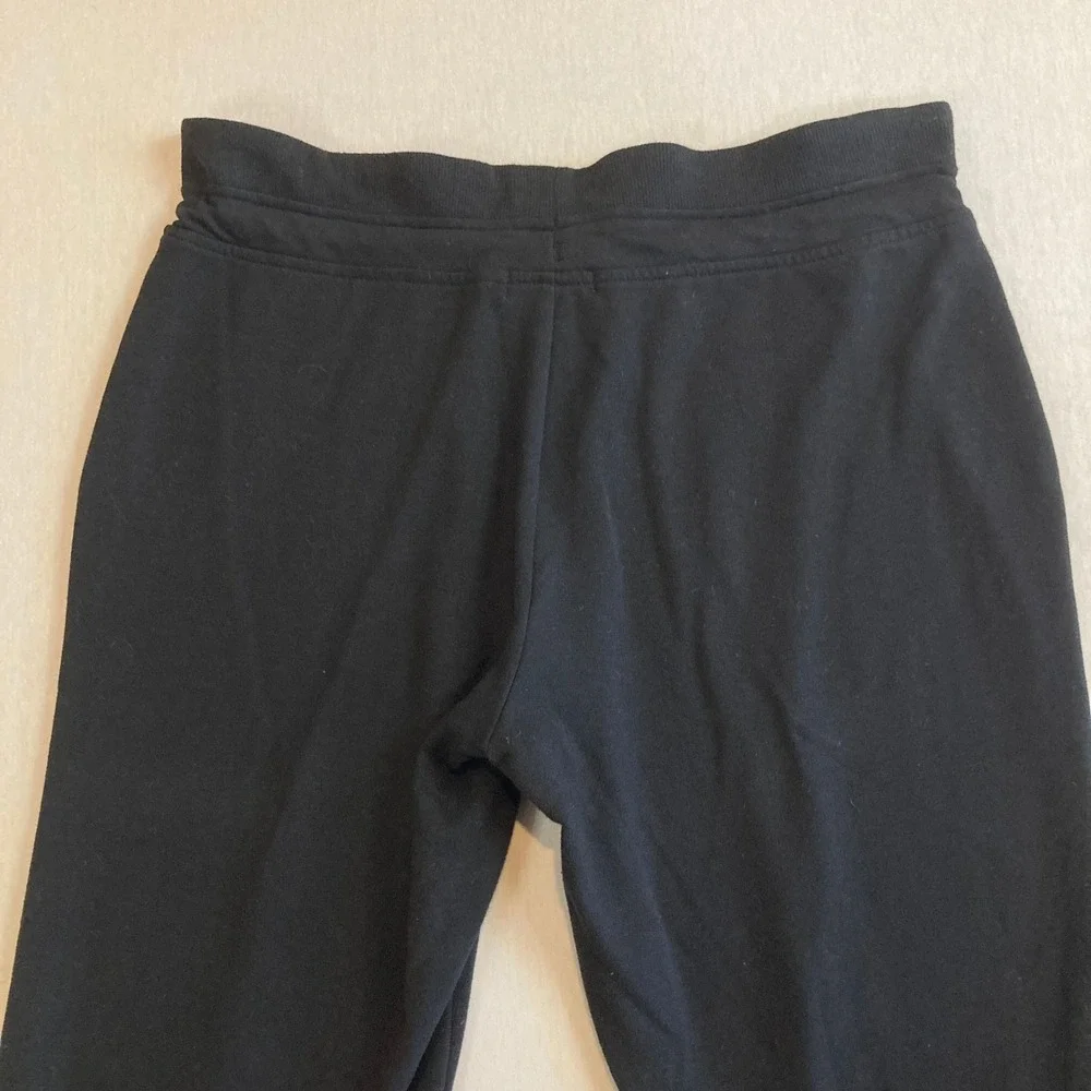 Eddie Bauer Womens M (28x20) Black Crop Drawstring Wide Leg Cotton Stretch